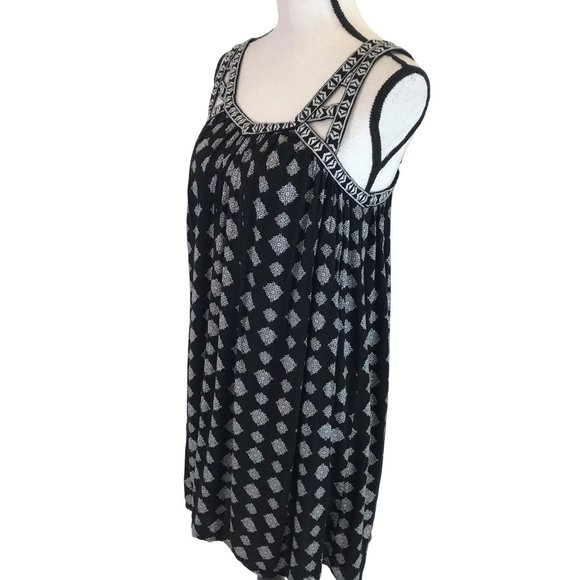 Maurices Womens Black White Embroidered Strapy Open Back Summer Dress Size S - Picture 4 of 8